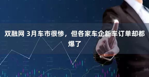 双融网 3月车市很惨，但各家车企新车订单却都爆了